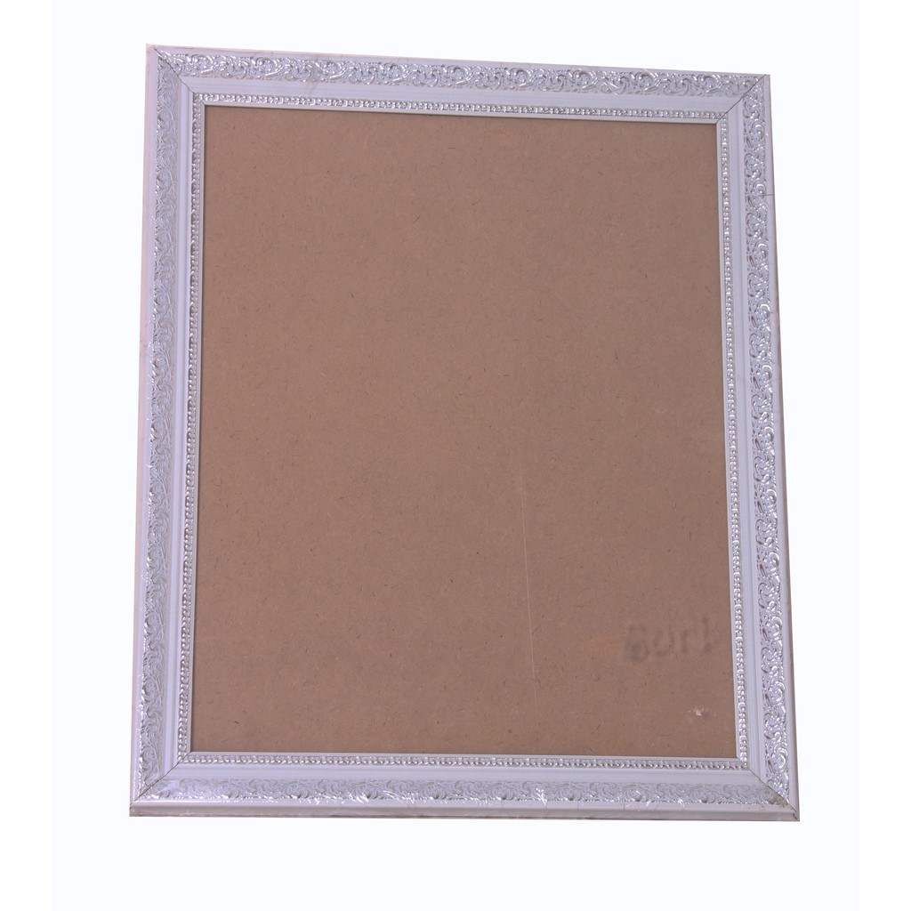 Pigura Putih Silver ukuran 40 x 60 cm