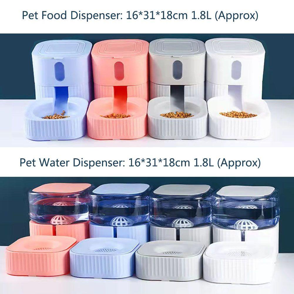 Solighter Auto Pet Food Dispenser Washable Creative Food Feeder Anjing