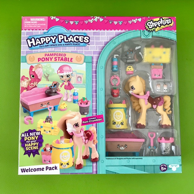 Shopkins Happy Places Pampered Pony Stable Welcome Pack
