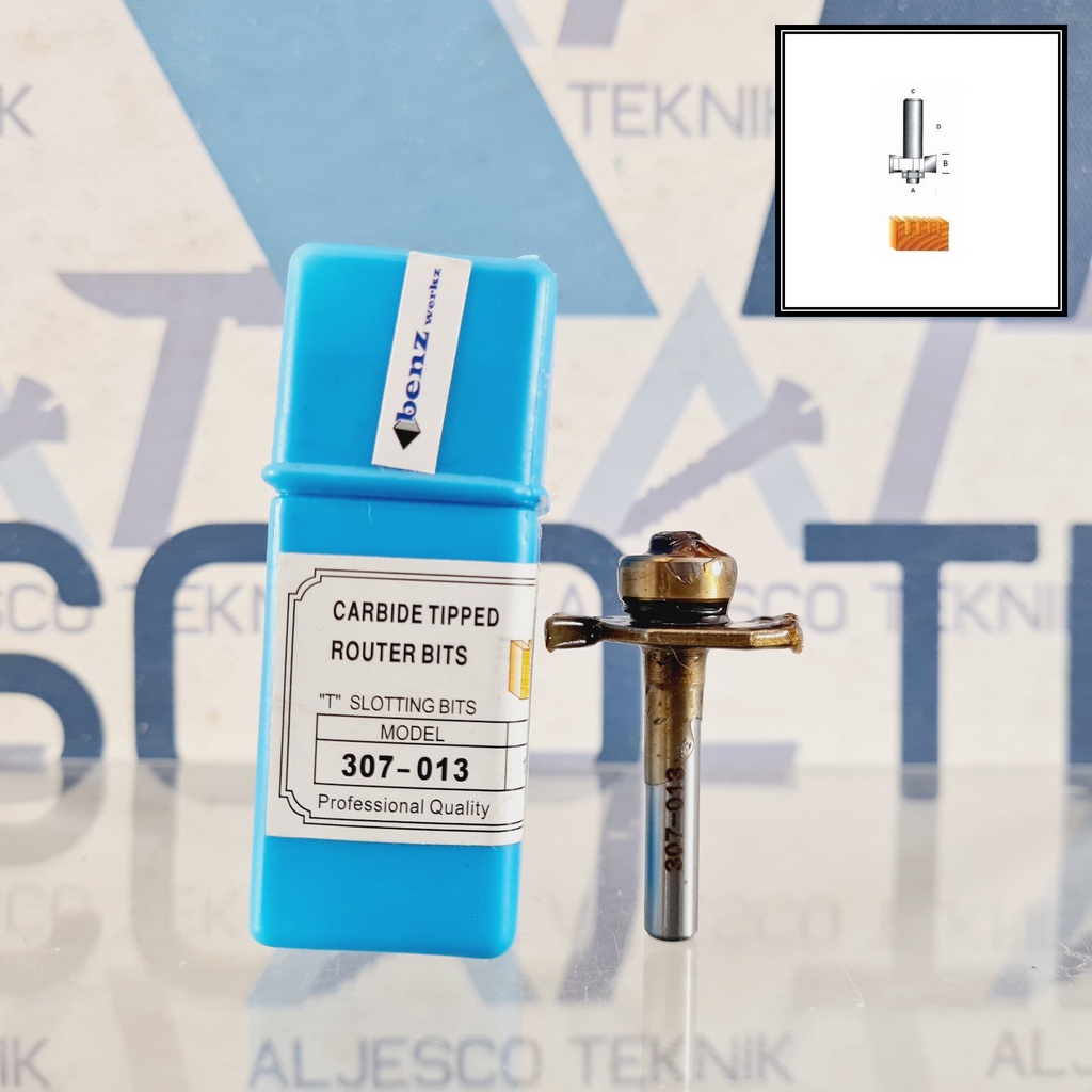 BENZ 307-013 MATA PROFIL 3 MM 3MM T SLOTTING BITS