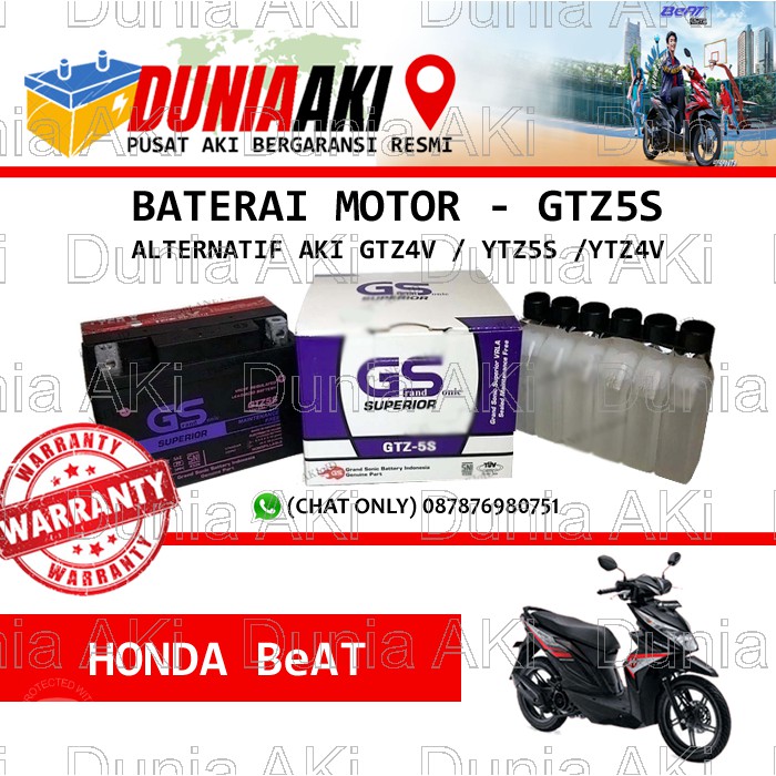  Aki Gs Gtz4v Untuk Motor Apa Saja