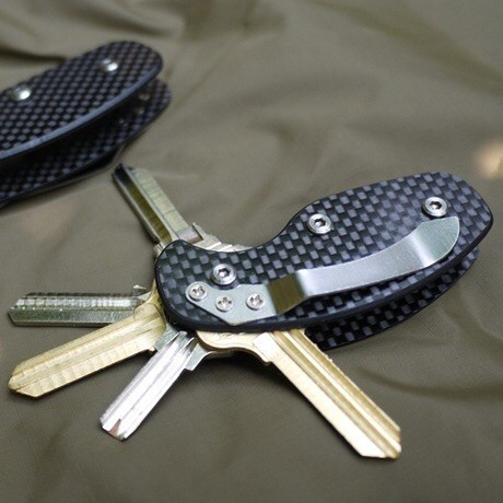 Key Smart Keychain Organizer Carbon Fiber BLACK ORIGINAL PREMIUM