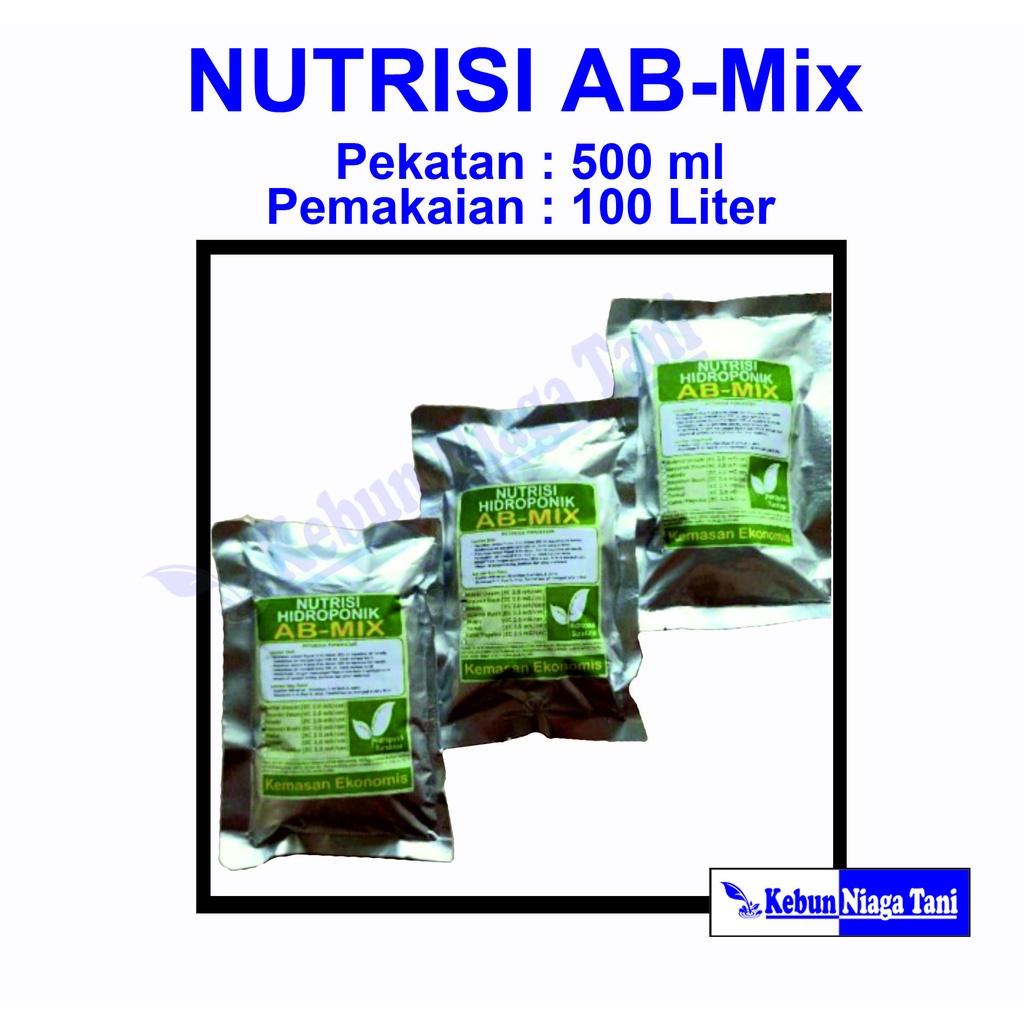 Hidroponik Surabaya Nutrisi AB Mix 500 ml - abmix Daun Buah Selada Umum Melon Tomat Cabe Paprika