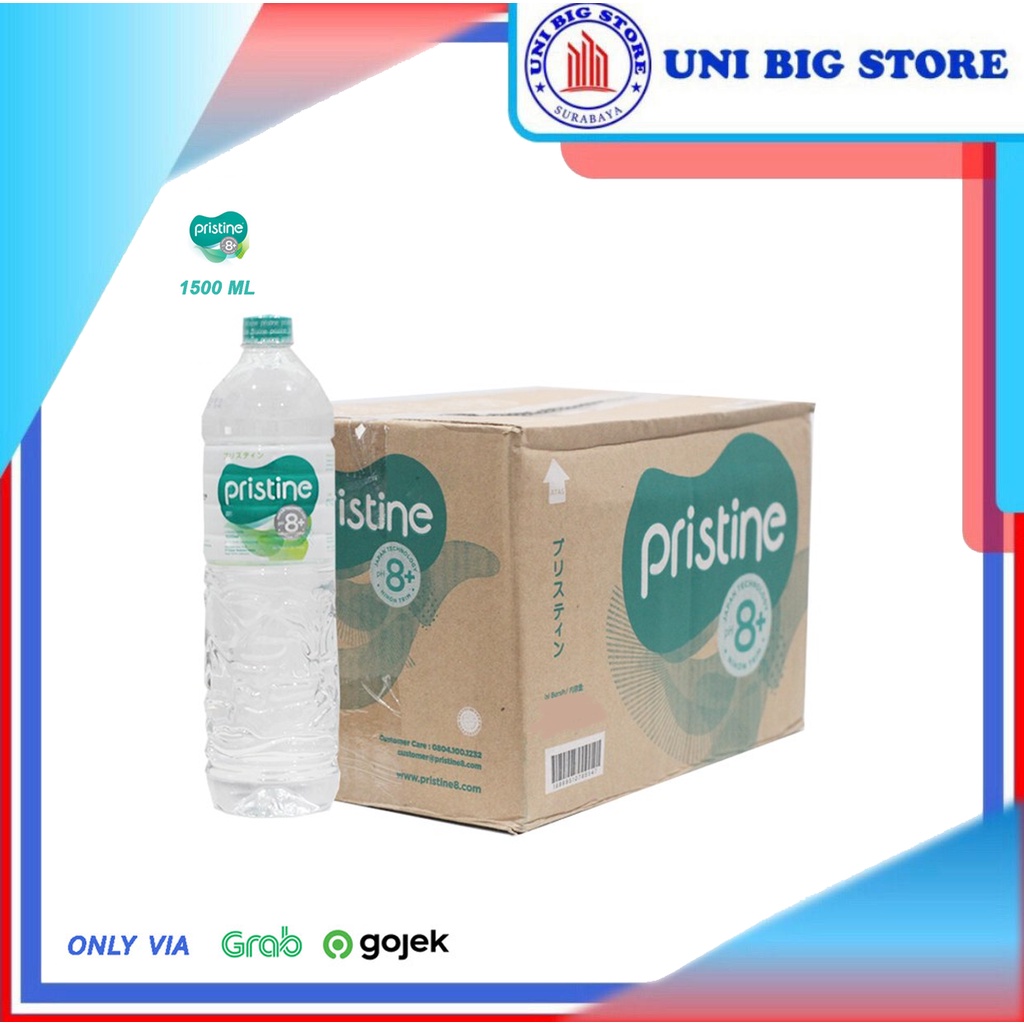 

PRISTINE 8+ Water 1500 ml x 12 botol / dus - air mineral