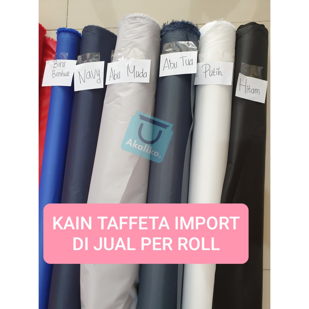 [ 210T PER ROLL ] Kain Parasut Taffeta Import Waterproof 210T Banyak Warna