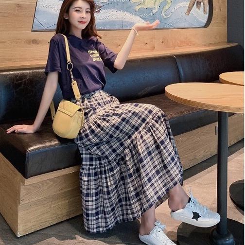 Harga Spesial Rok Wanita Tartan Skirt Korea Style Rok Plisket Premium Rok Import