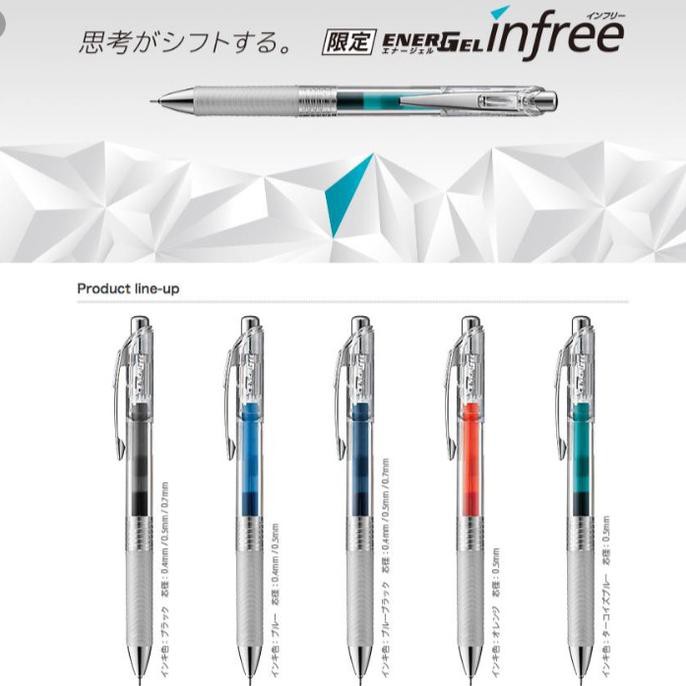 

Promo Awal tahun pentel energel infree 0.5 BLN75TL-A , C, CA ,F ,S3 Promo Awal tahun