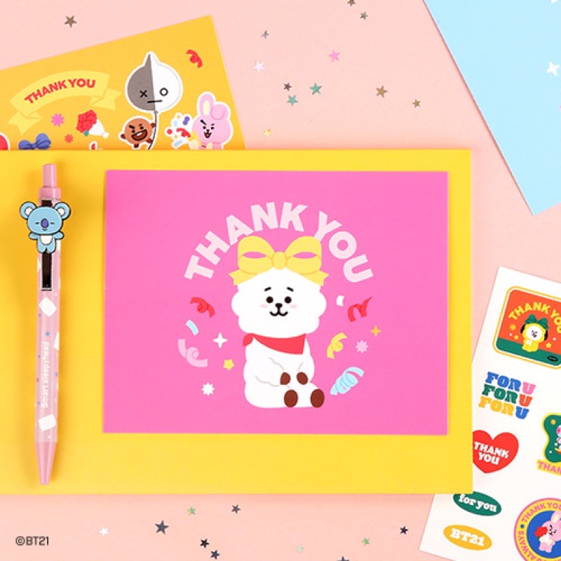 

PO OFFICIAL BT21 Postcard Set Thank You