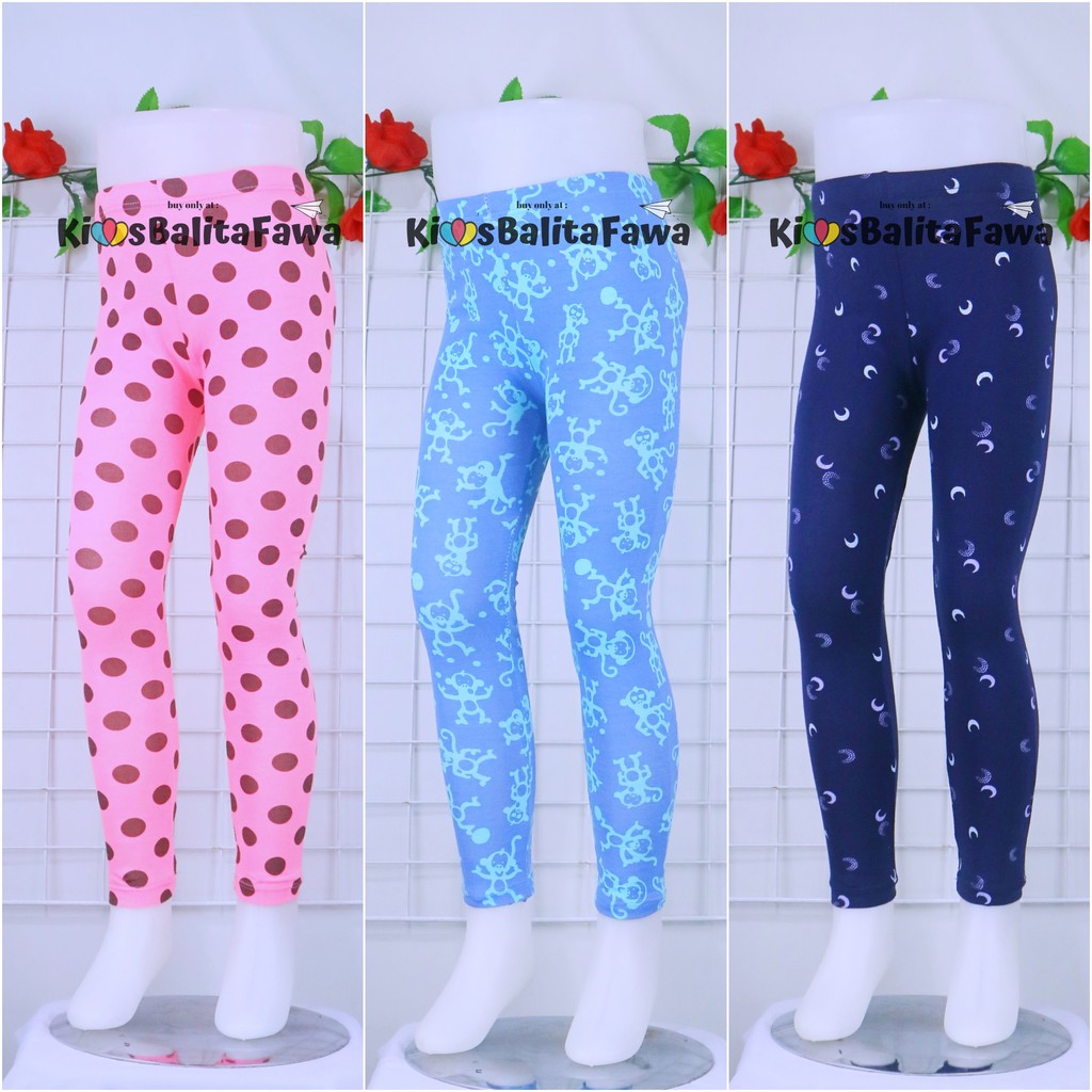 Legging Kiddie uk bayi-5 Tahun / IMPORT Leging Anak Perempuan Grosir Celana Panjang Lejing Laging Ketat Adem Murah