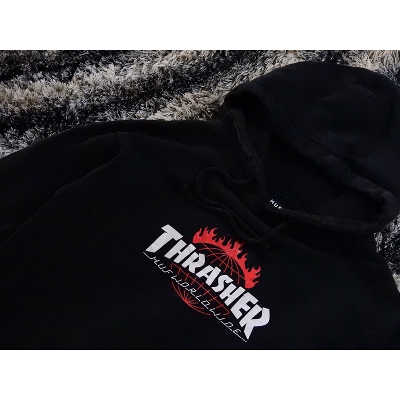 hoodie thrasher x huf