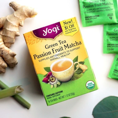 

Yogi Tea Green Tea Passion Fruit Matcha Antioxidants 16 x 2 Gram