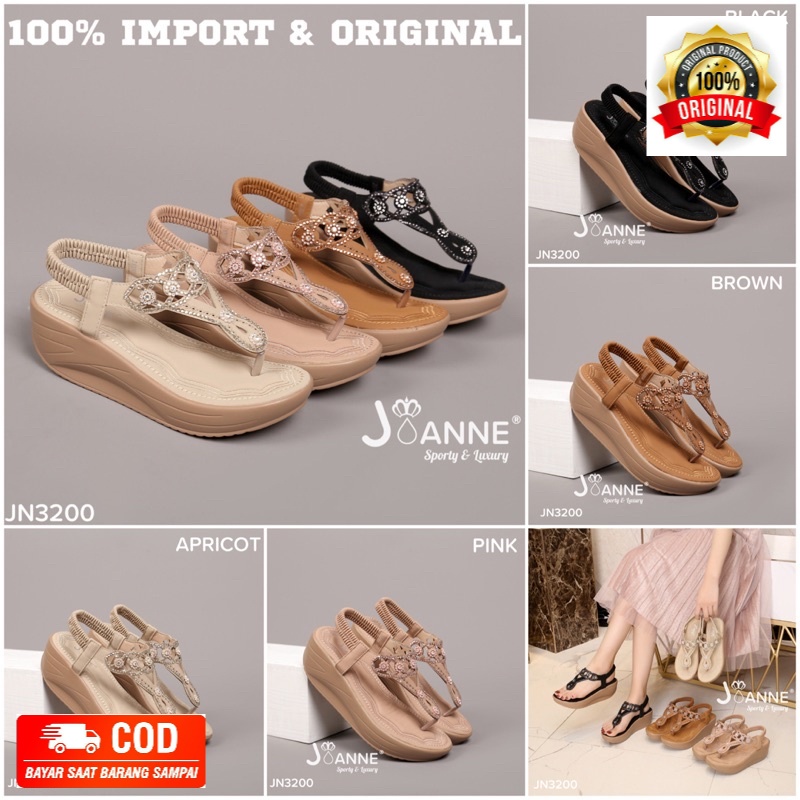 [ORIGINAL] JOANNE Wedges Sandal Shoes Sepatu Wanita #JN3200