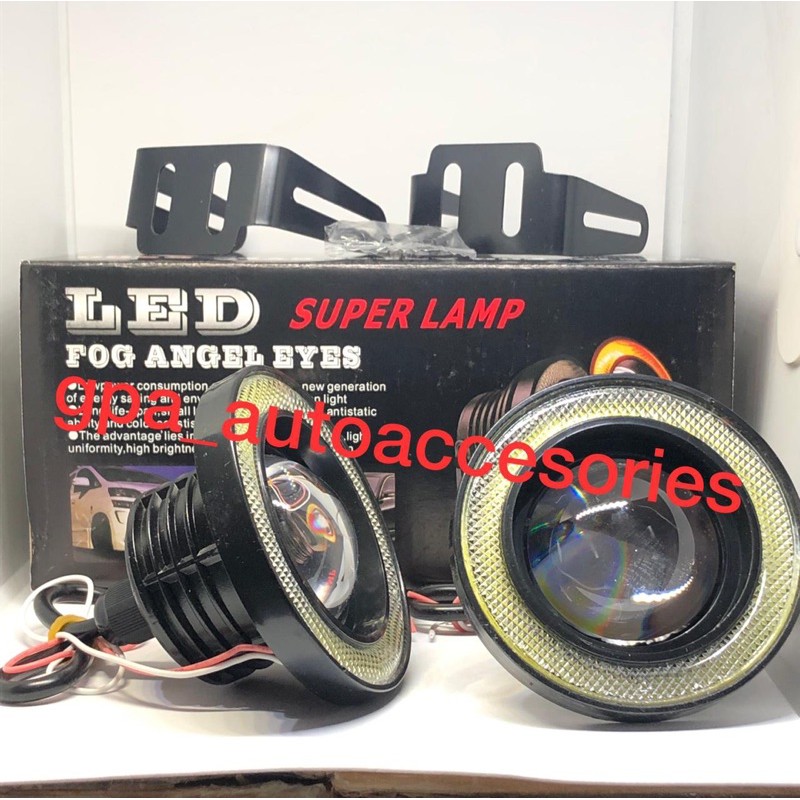 Sepasang LED Super Lamp Fog Angel Eyes 89mm