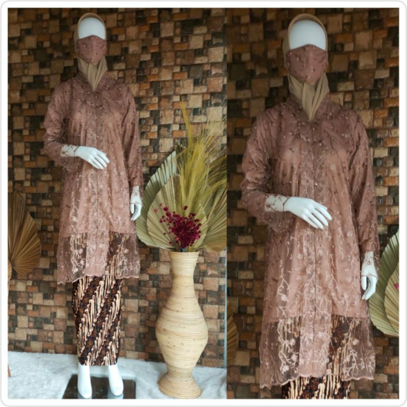 Kebaya modern tulle/kebaya tunik tille busui/kebaya terbaru/kebaya busui-8
