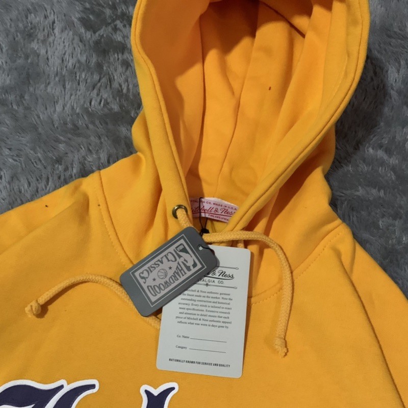 Sweater Hoodie Nba Lakers Mitchell &amp; Ness Fulltag &amp; Lebel