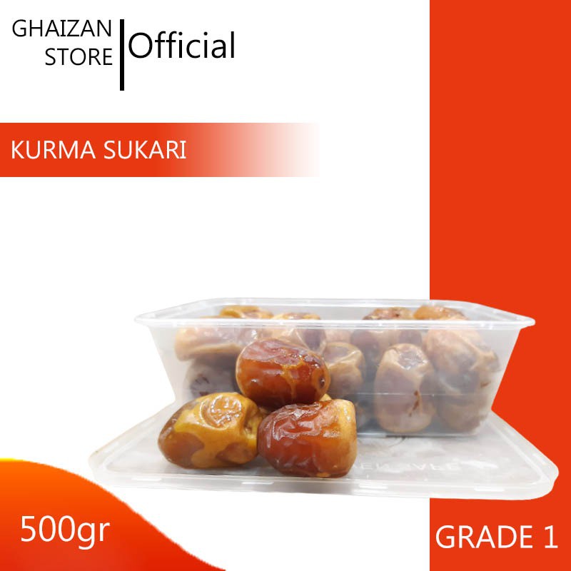 

[ GS ] Kurma Sukari 500 Gram Grade 1 / Kurma Sukari Premium / Kurma Raja Sukari Kemasan Thinwall