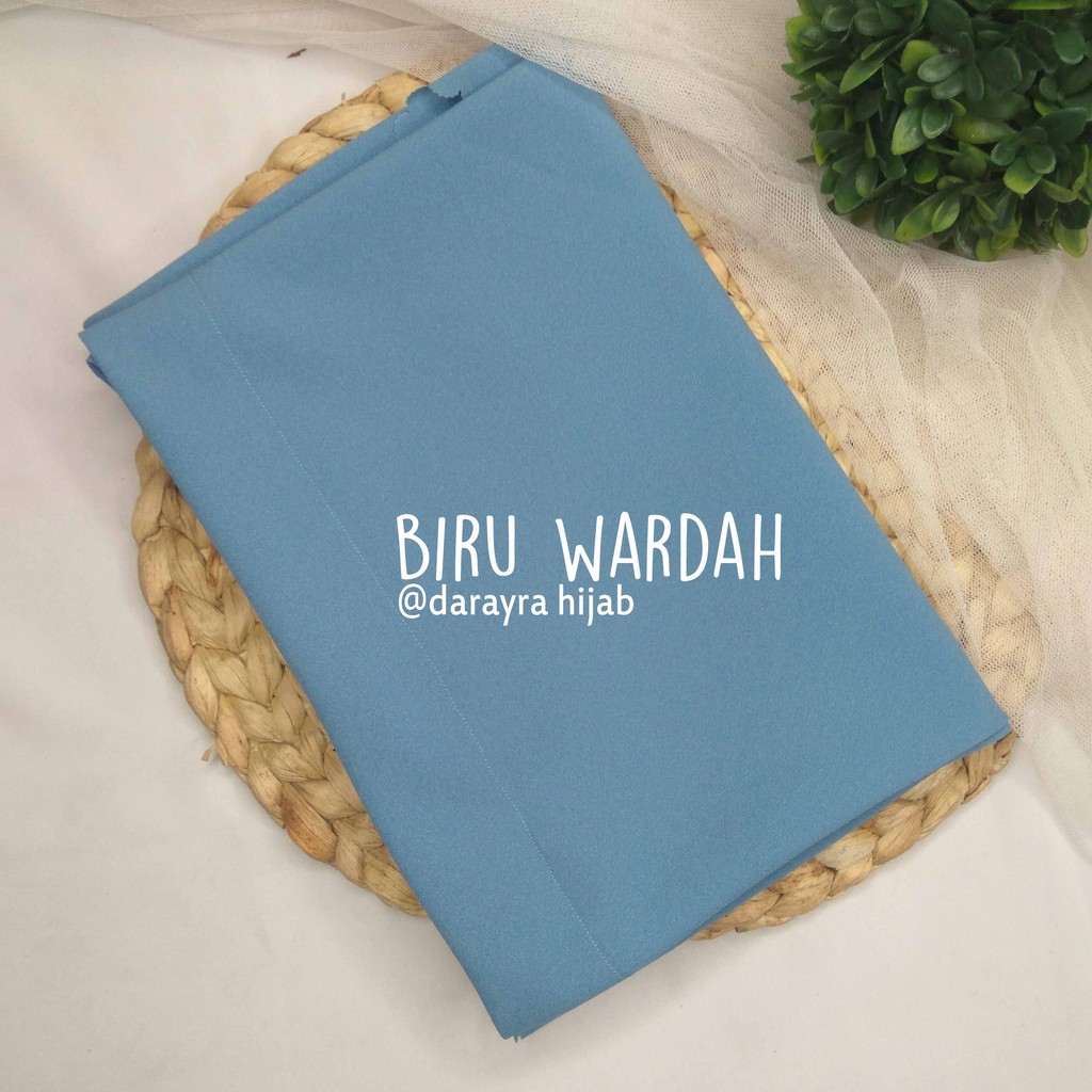 HIJAB/JILBAB PASHMINA DIAMOND 175 x 75  LASERCUT + JAHIT TEPI KECIL-BIRU WARDAH