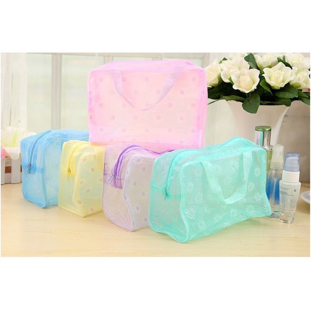 Dompet Tas kosmetik Anti Air Bahan PVC Cosmetic Organizer Travel Bag