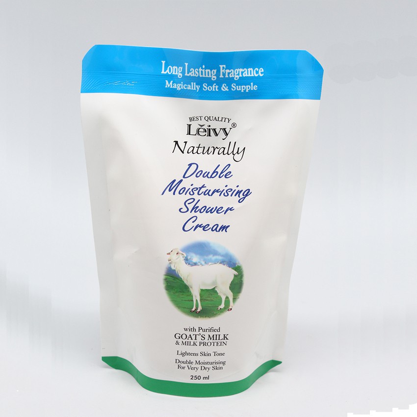 Leivy Shower Cream Goatmilk Sabun Cair Refil 450ml / 250ml ORIGINAL-BPOM