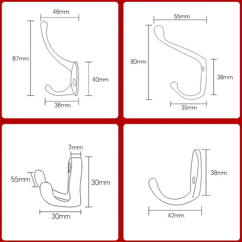 Gantungan Dinding Hook Hanger Screw Rack