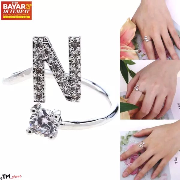 CINCIN HURUF CINCIN WANITA discount &amp; promo cincin wanita #cincinhuruf #cincinalfabet cod