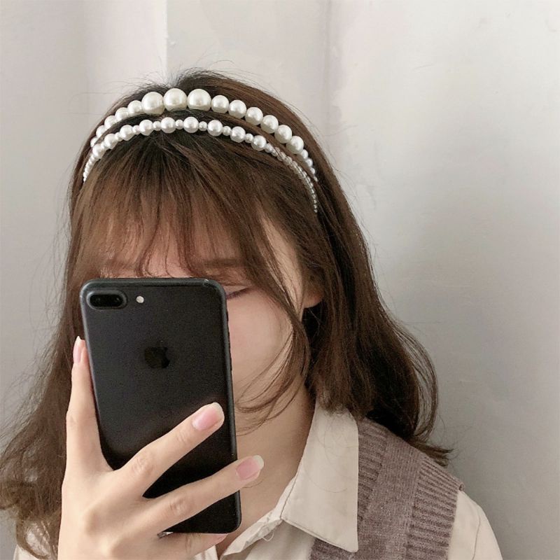 [COD] BANDO MUTIARA PEARL PUTIH ELEGAN GAYA KOREA BANDO MUTIARA CANTIK ALA KOREA IMPORT