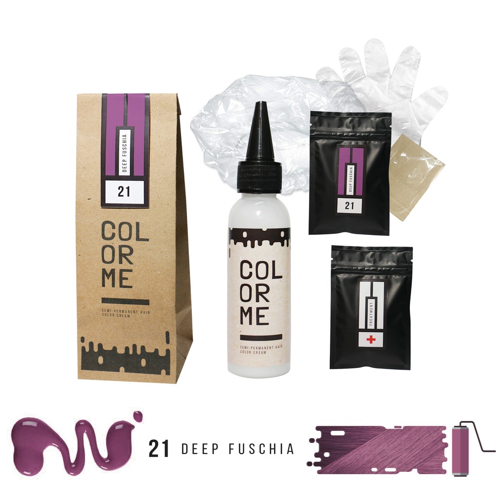 COLOR ME DEEP FUSCHIA hair color cream / cat pewarna rambut