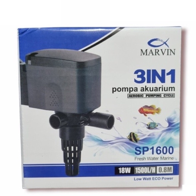 Mesin Pompa Akuarium Aquascape Mesin Pompa Filter Hidroponik MARVIN SP-1600 SP 1600 Murah