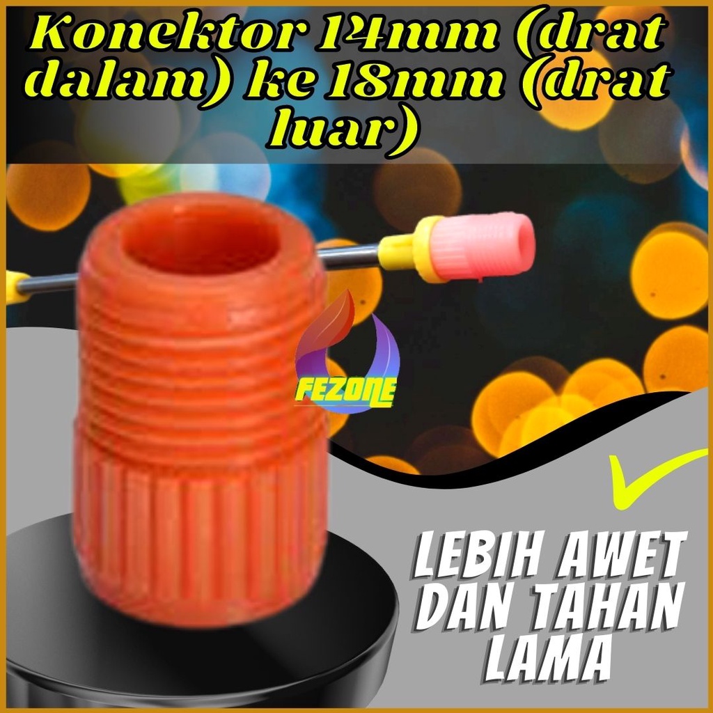 Konektor Stik Sprayer Elektrik 18mm Drat Luar Ke 14mm Drat Dalam FEZONE