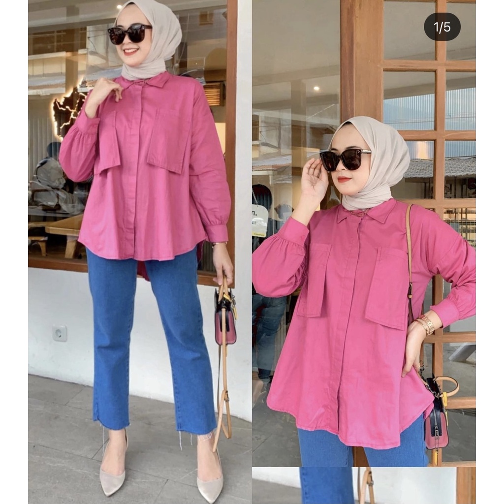 HANI BLOUSE | BLOUSE POLOS | BLOUSE WANITA | ANGELIC BLOUSE | ATASAN WANITA BLOUSE | BLOUSE TERBARU