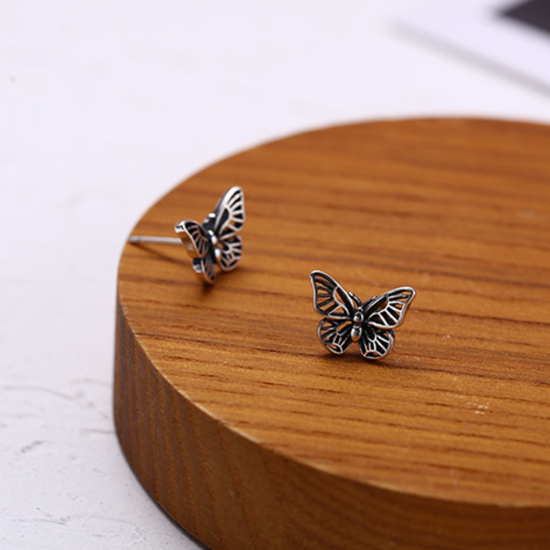 Butterfly Earrings Retro Dark Simple