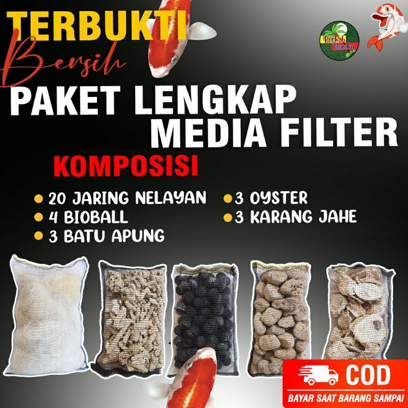 paket filter perlengkapan filter kolam ikan koi