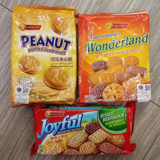 

Shoon Fatt Biskuit PEANUT Kacang / WONDERLAND Assorted / JOYFUL Assorted IMPORT MALAYSIA