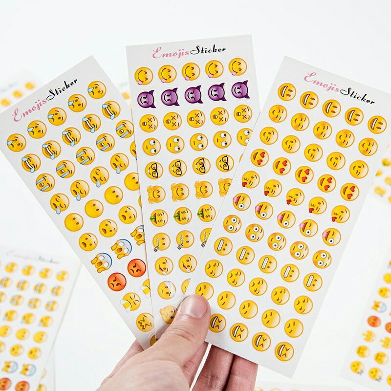 

55pcs stiker cute emoticon decorative handbook lucu