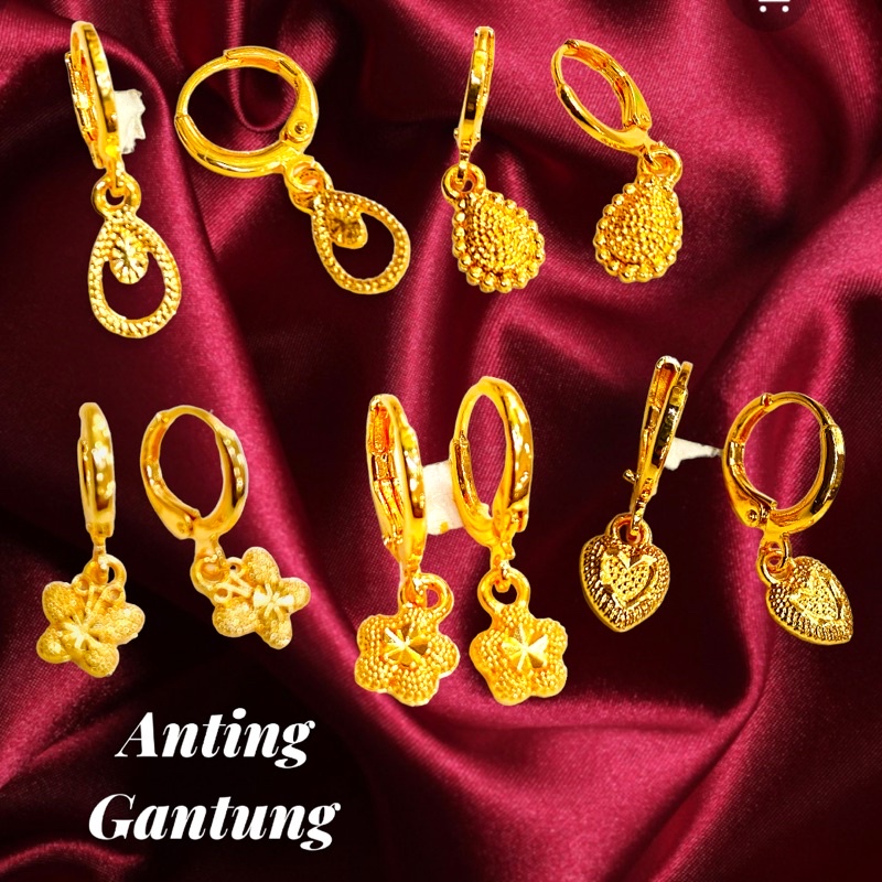 Anting wanita //anting permata //anting lapis emas //perhiasan anting //anting //perhiasan