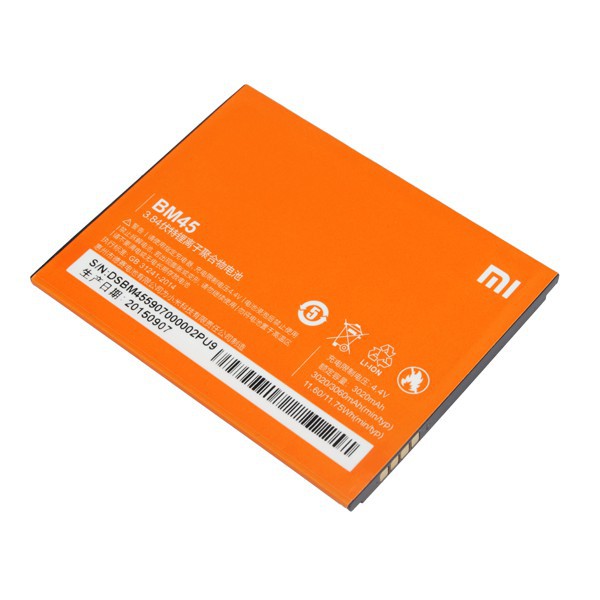 Baterai Xiaomi Redmi Note 2 / BM45 Original