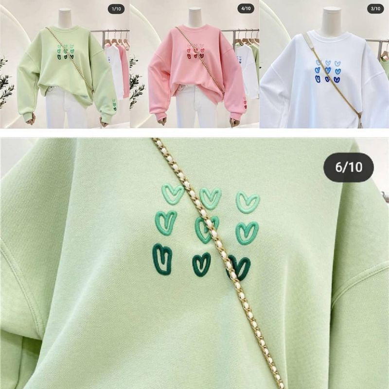 FULL LOVE SWEATER OBLONG BORDIR