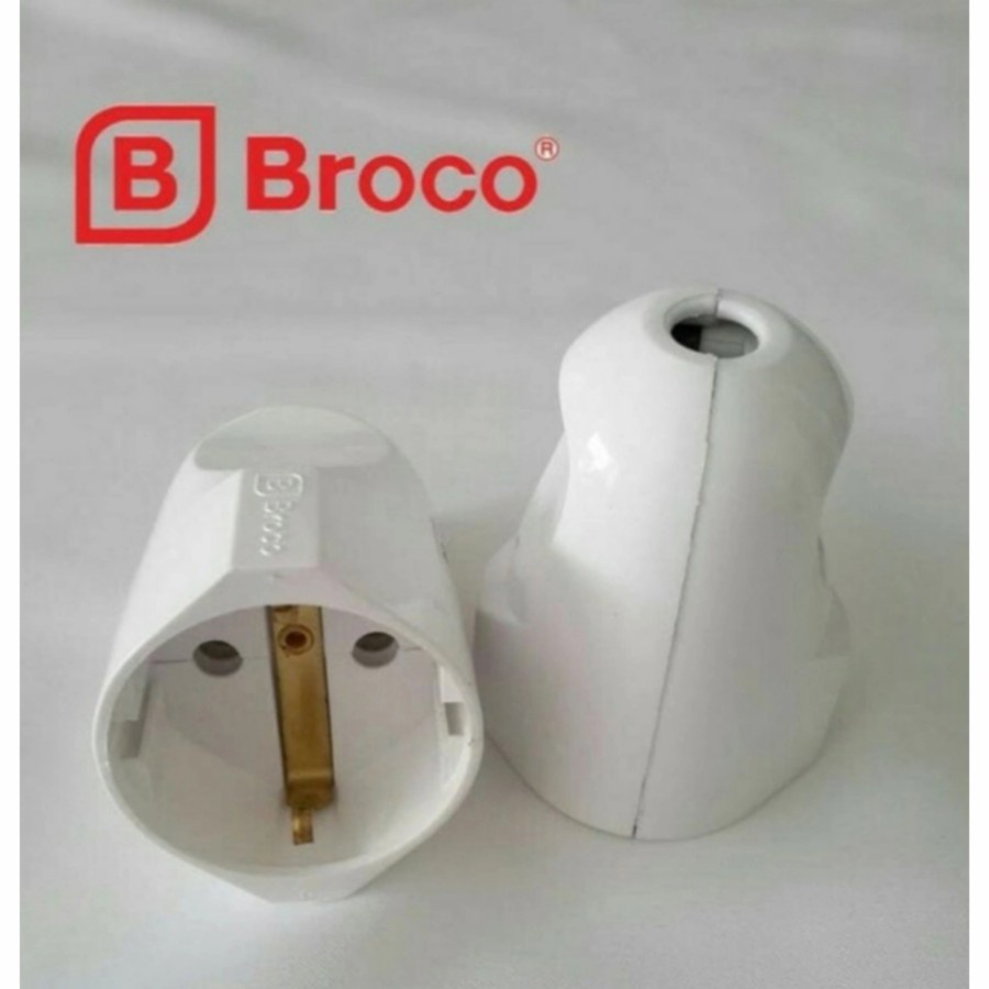 KONTRA STEKER ARDE BROCO 13410 PUTIH FEMALE COUPLER SNI BERKUALITAS