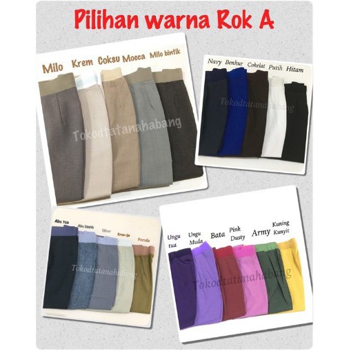 Rok Kerja Model A Full Karet-Rok Wanita-Rok Kantor-Rok Kerja-Rok Kuliah-Rok A 2021