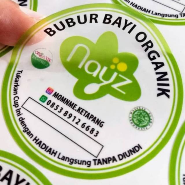

Cetak Stiker Label Produk Murah + Cutting (Vinyl/Transparan)