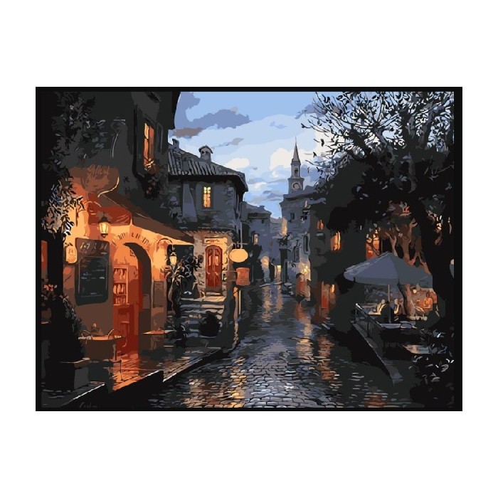

Dijual DIY Painting Paint By Numbers Canvas Lukis Night Alley 40*50 - No Frame Murah