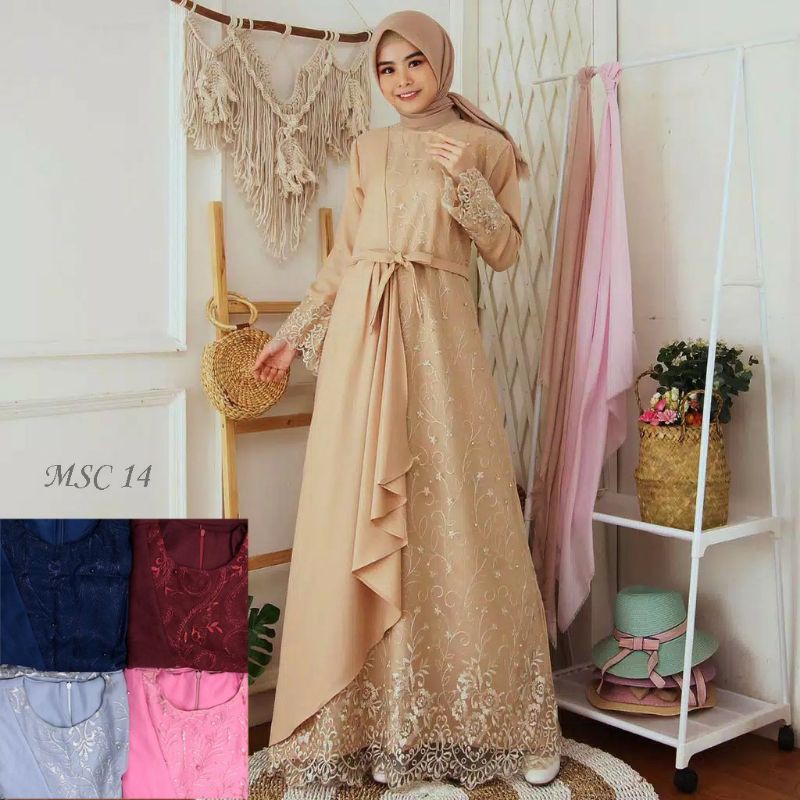Baju Pesta Wanita Msc 14 / Gamis Mewah Wanita Muslim