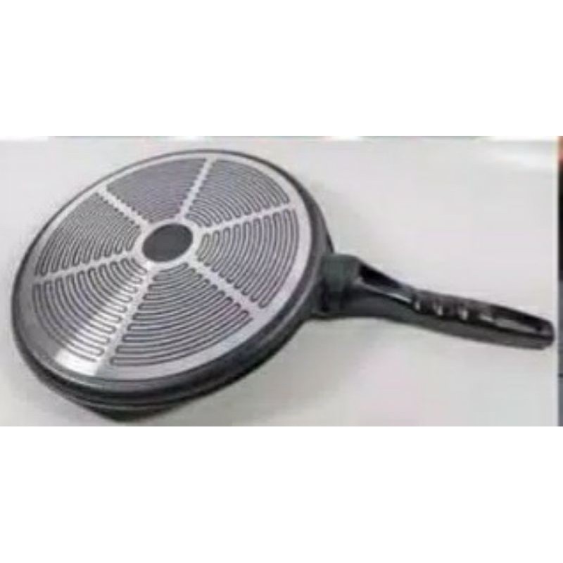 Panci , Teflon Wajan , BBQ , CREPE PIZZA , Martabak , GRILL PAN MARBLE  , 30CM