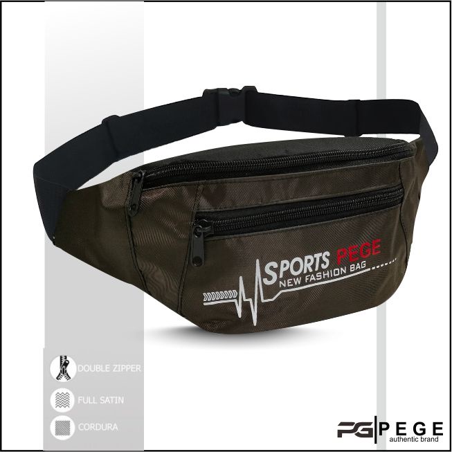 Tas Waistbag Keren Kasual PEGE Untuk Pria Bisa Dipakai Untuk Tas Pinggang Dan Selempang - PG 8916