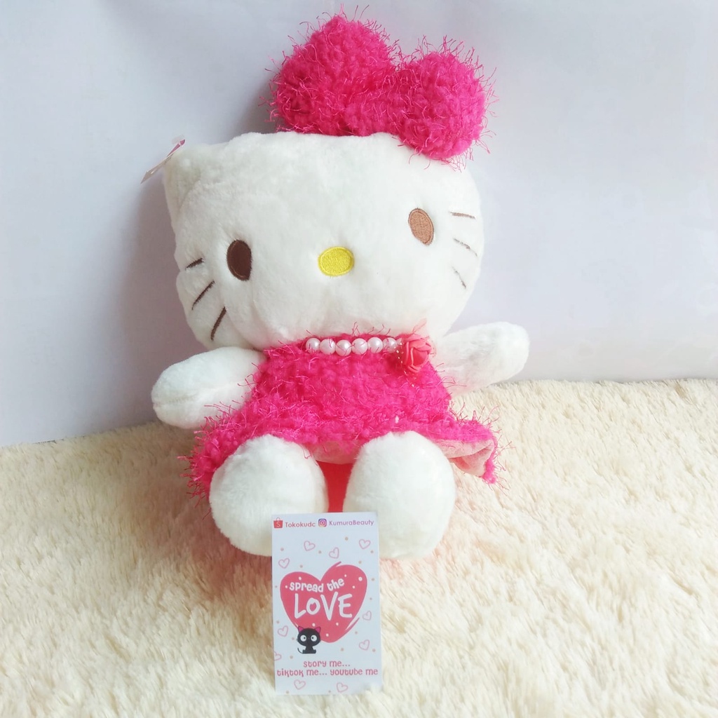 BONEKA KITTY BULU JARUM 12 INCH