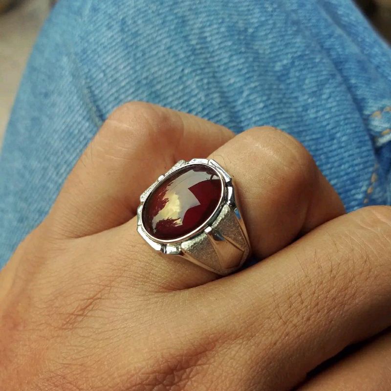 Yaman Ahmar Merah Natural Original Yemen Ring Handmade Custom
