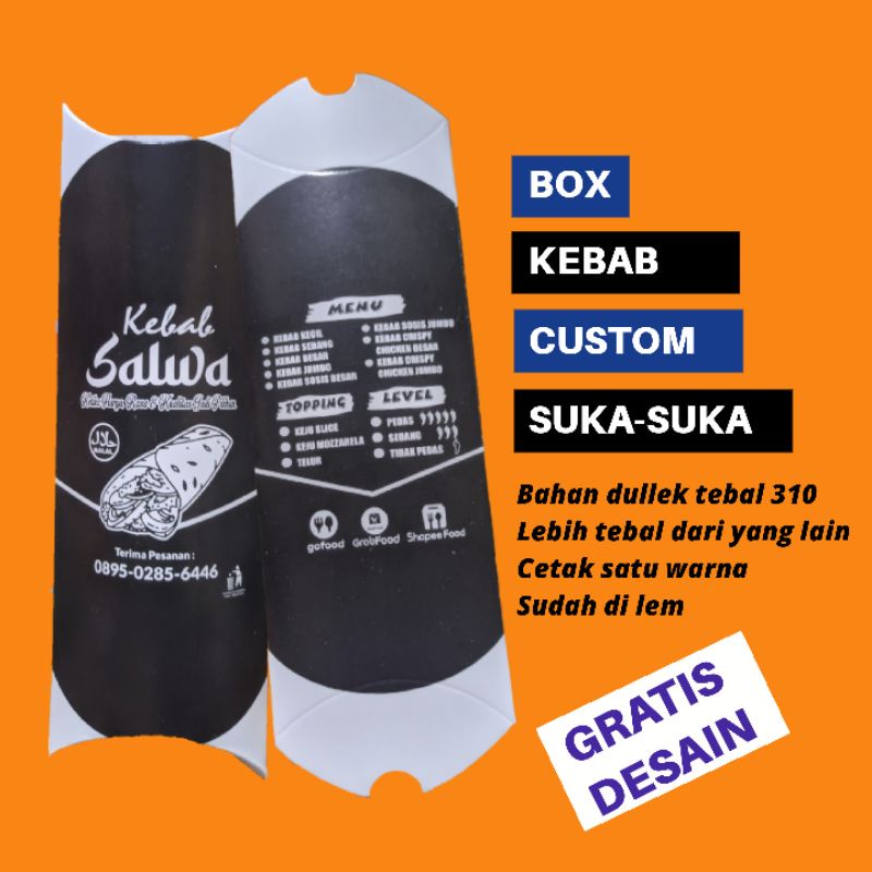 Jual Custom Kemasan Kebab Dus Kebab Box Kebab Wadah Kebab