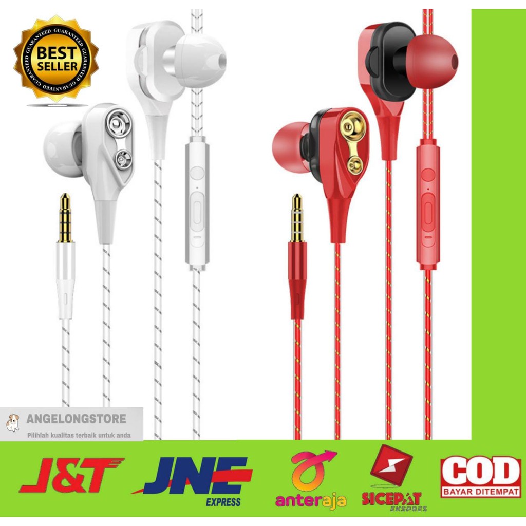 Earphone Headset Spot Headset Stereo Bass With Mic Android iPhone Non Gaming