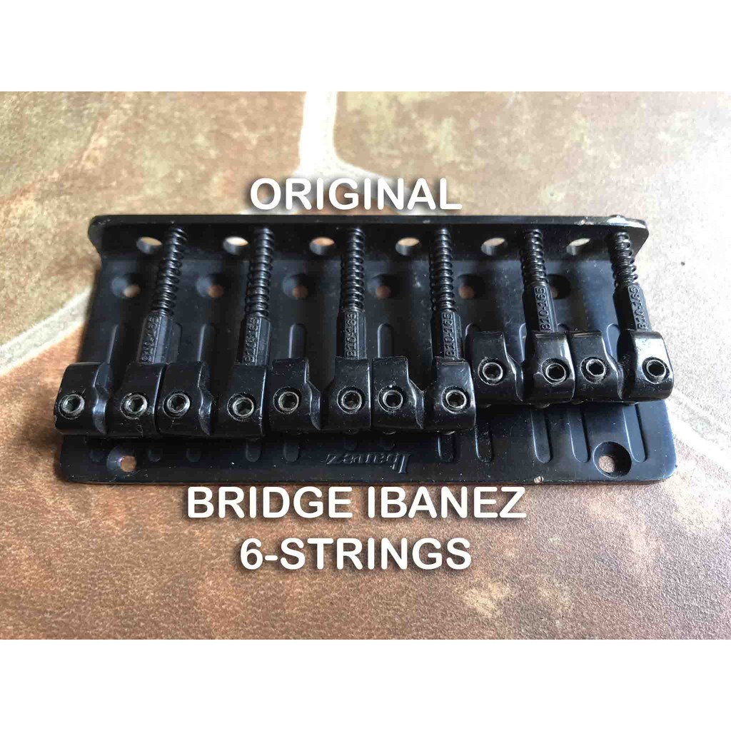 Original Bridge Gitar Bass Elektrik Ibanez 6 Strings Senar Guitar Fix Bridge Fixed Saddle Plate