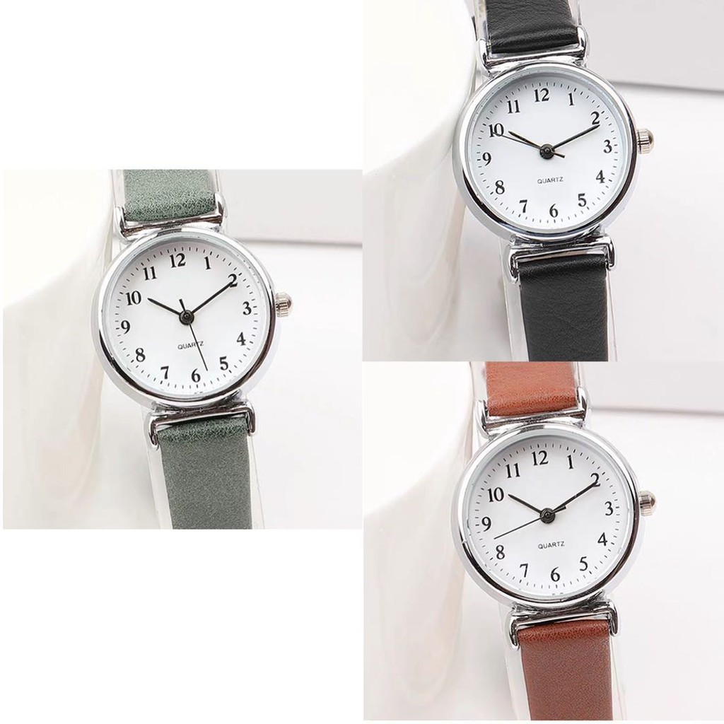 ✅COD Jam Tangan Quartz Casual Strap Kulit PU Untuk Wanita / Jam Tangan Analog Quartz Casual Strap PU